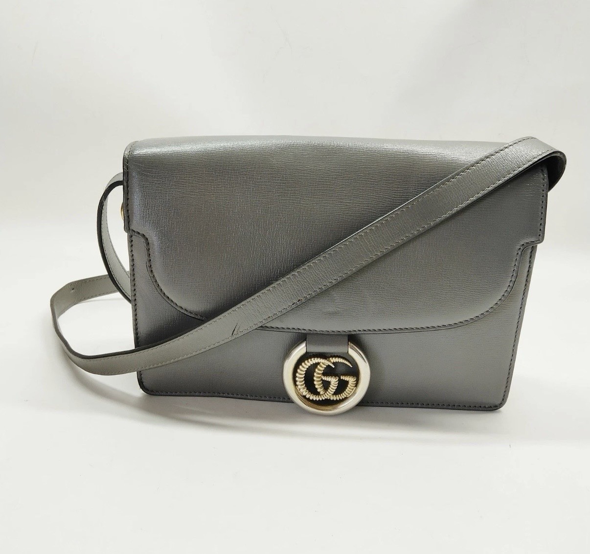 Gucci Shoulder Bag Gray Leather 2758068