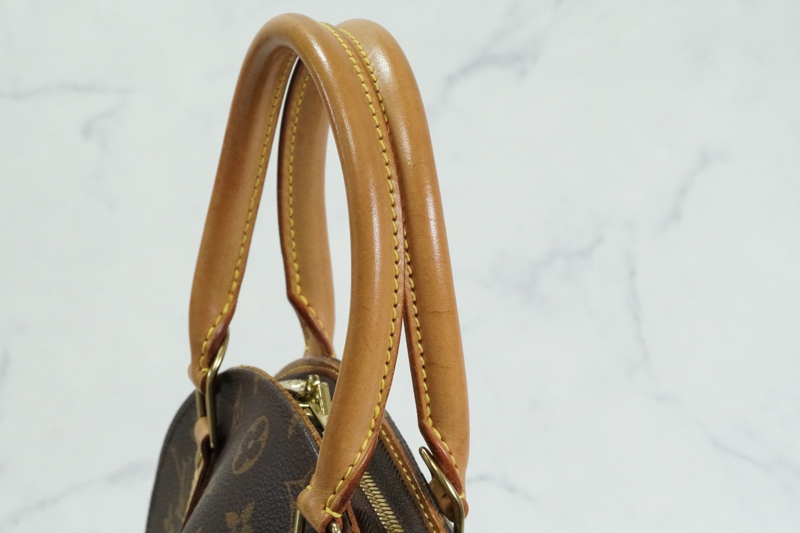 [Rank AB] Louis Vuitton Monogram Ellipse MM Handbag M51126 Brown Canvas w/ Box
