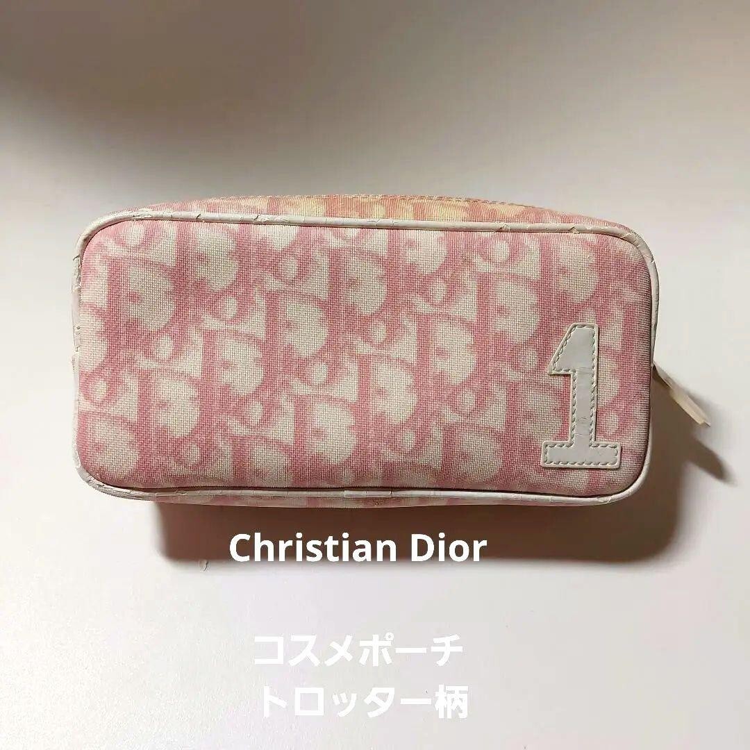 Christian Dior Trotter Pouch Pink Zip Closure No Accessories Used