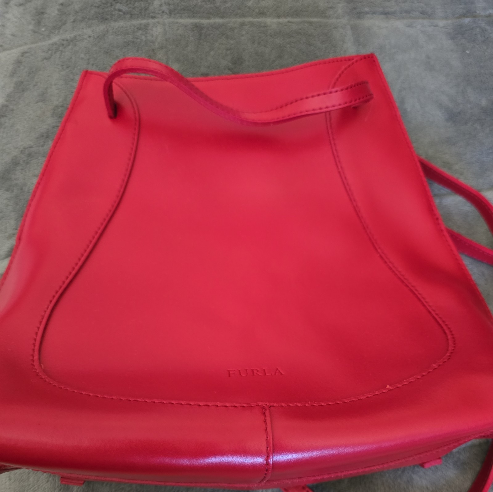 Vintage Red Furla Backpack Purse