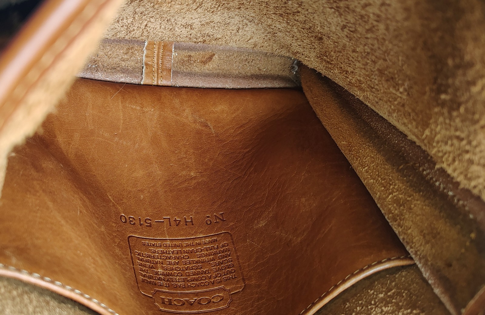Coach SMALL Vintage 5130 Station British Tan Leather Made in The United States