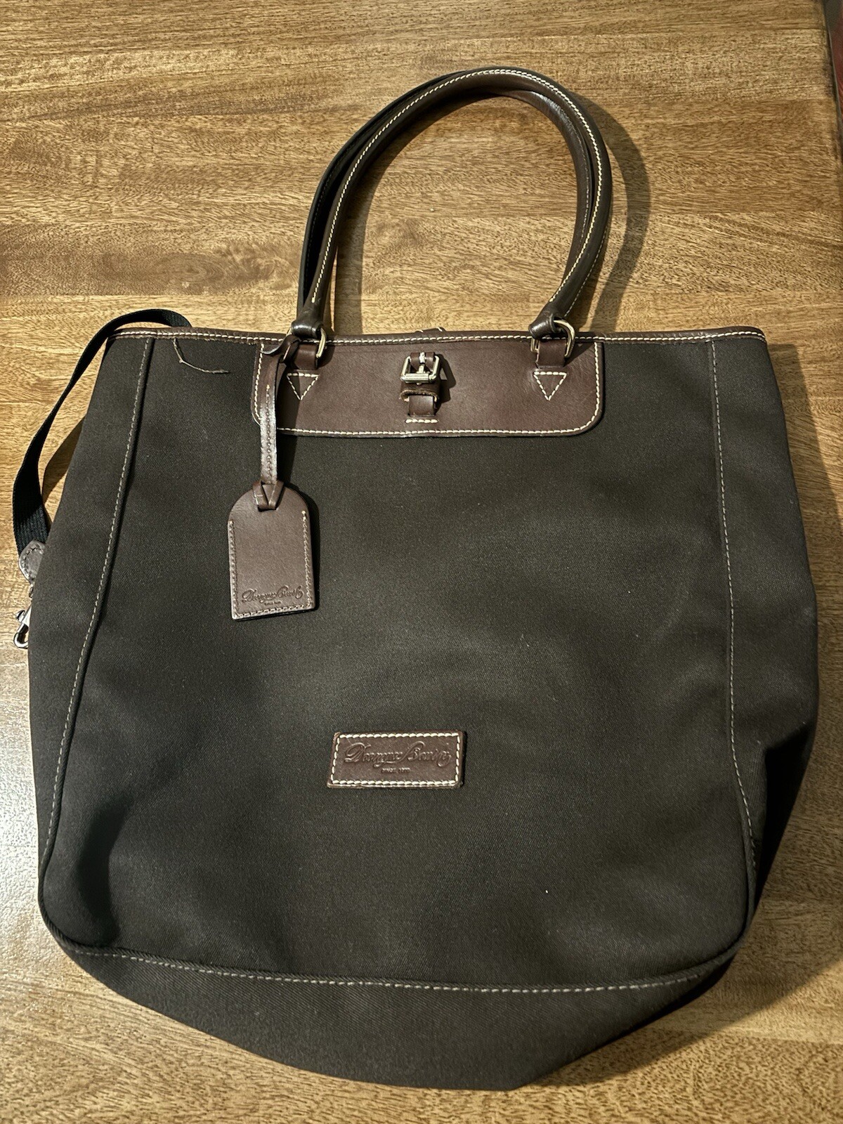 Vintage Dooney & Bourke Bag Shoulder Tote Medium/Large Purse Brown 90s USA