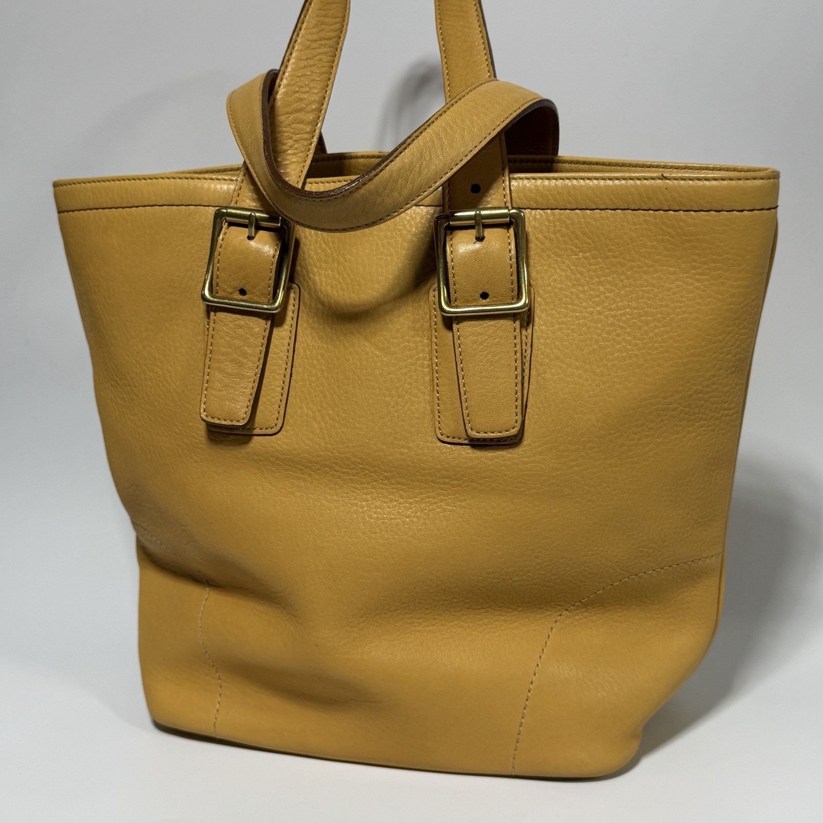 Coach 9600 Hamilton Millbrook Yellow Leather Shoulder Tote Costa Rica 14″ Y2K