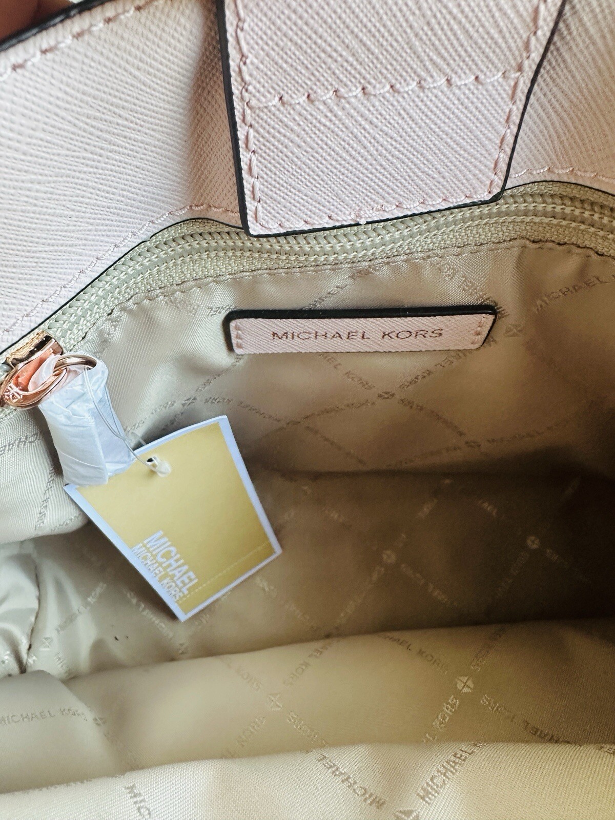 NWT MICHAEL KORS MK Sofia Medium North South Bag Tote Crossbody Blossom Pink