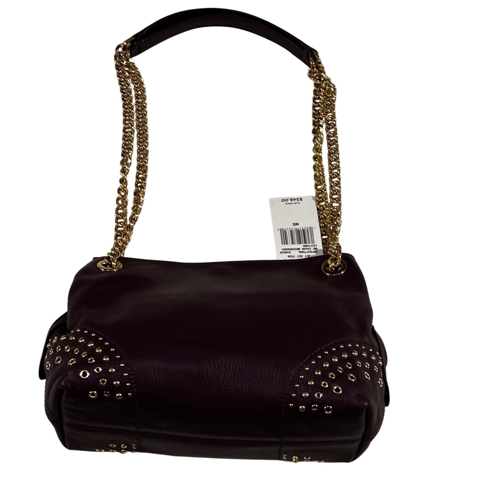 Michael Kors Damson Medium Chain Messenger Leather shoulder Bag 35F8GTTM6L New
