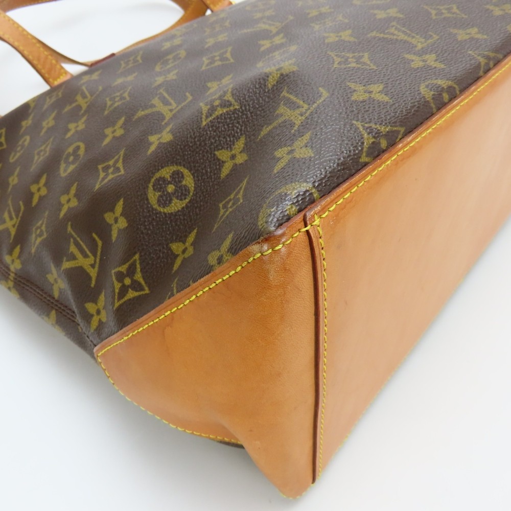 USED LOUIS VUITTON Tote Bag Cabas Mezzo M51151 Monogram/Nume leather Brown P…