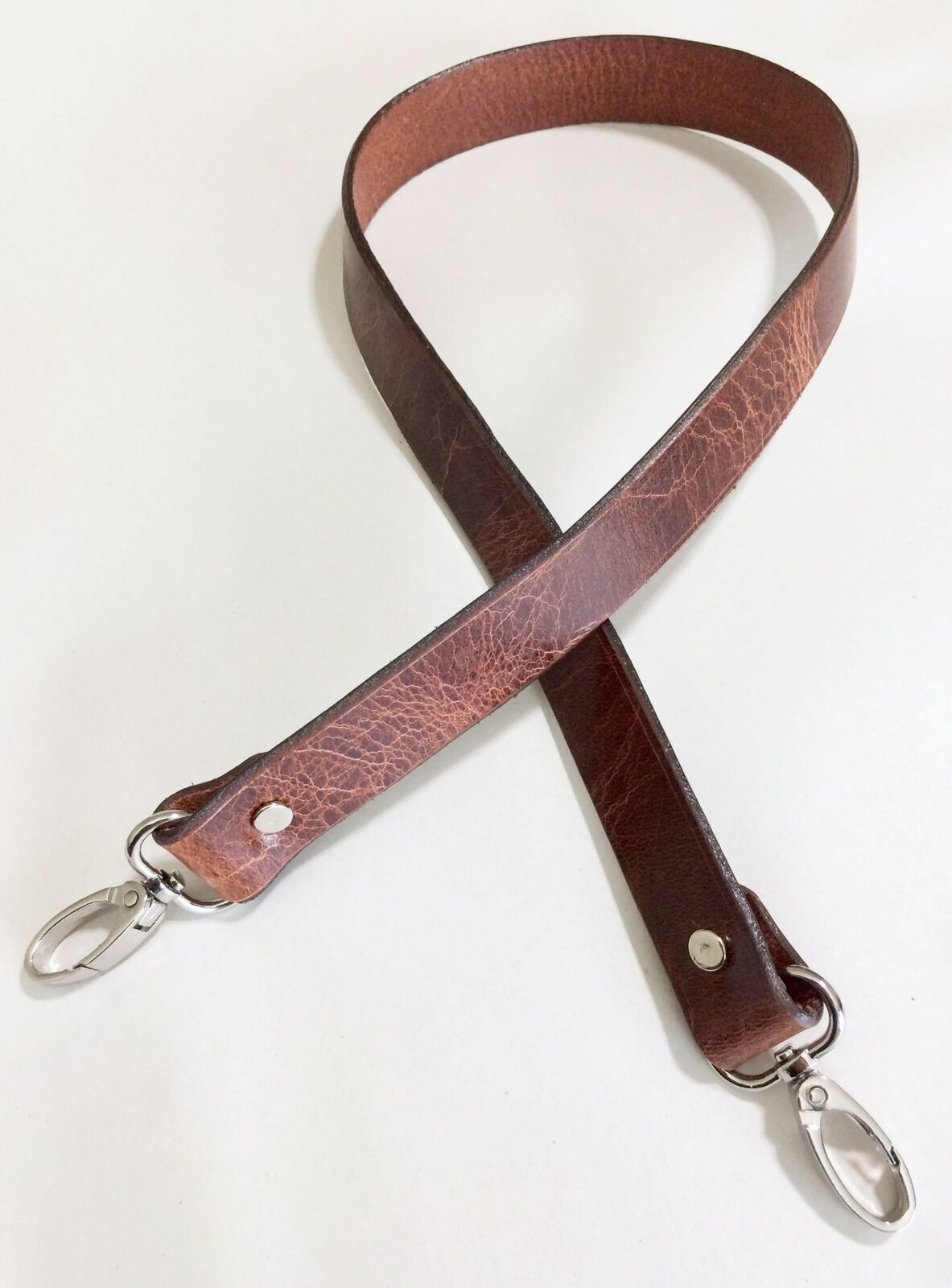 1″ Quality Antiqued Brown Leather Crossbody Replacement Strap 4 Bags 5 Lengths