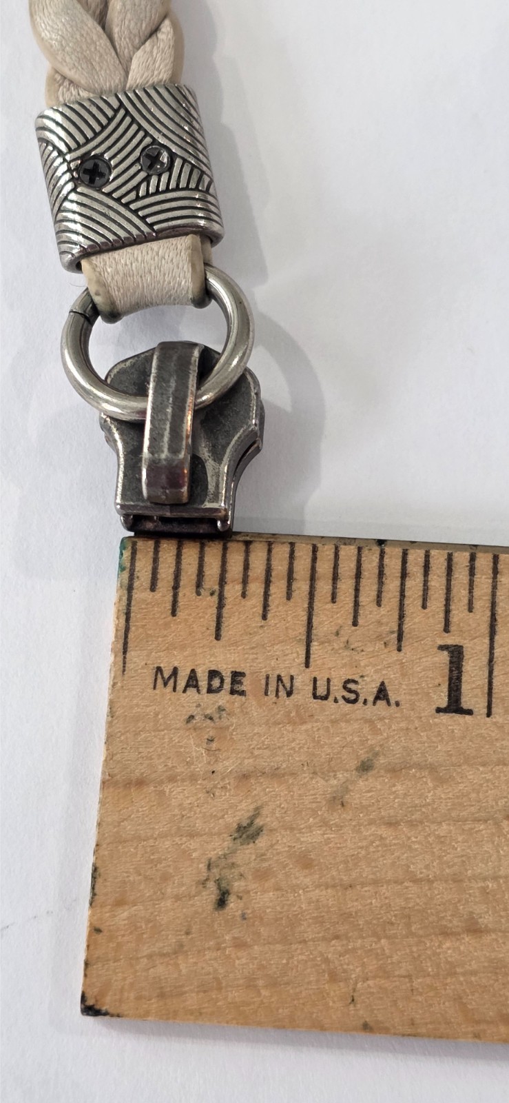Sakroot Replacement Zipper Pulls Slide, Clasp Leather Silver Tone Logo /Repair