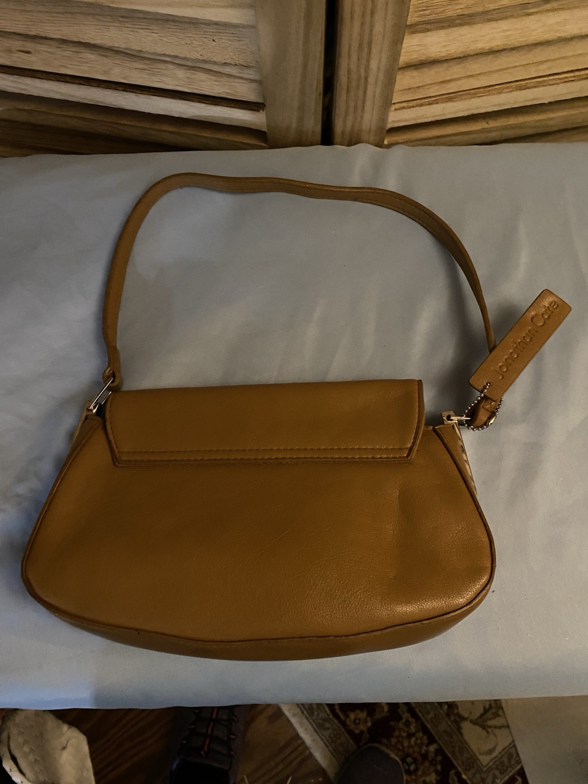 Jonathan Cate Handbag Brown Soft Faux Leather VINTAGE 90’s