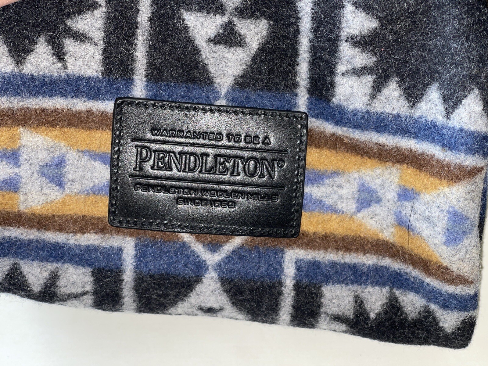 Pendleton Travel Kit Bag, Blue And Gray Wool Bag