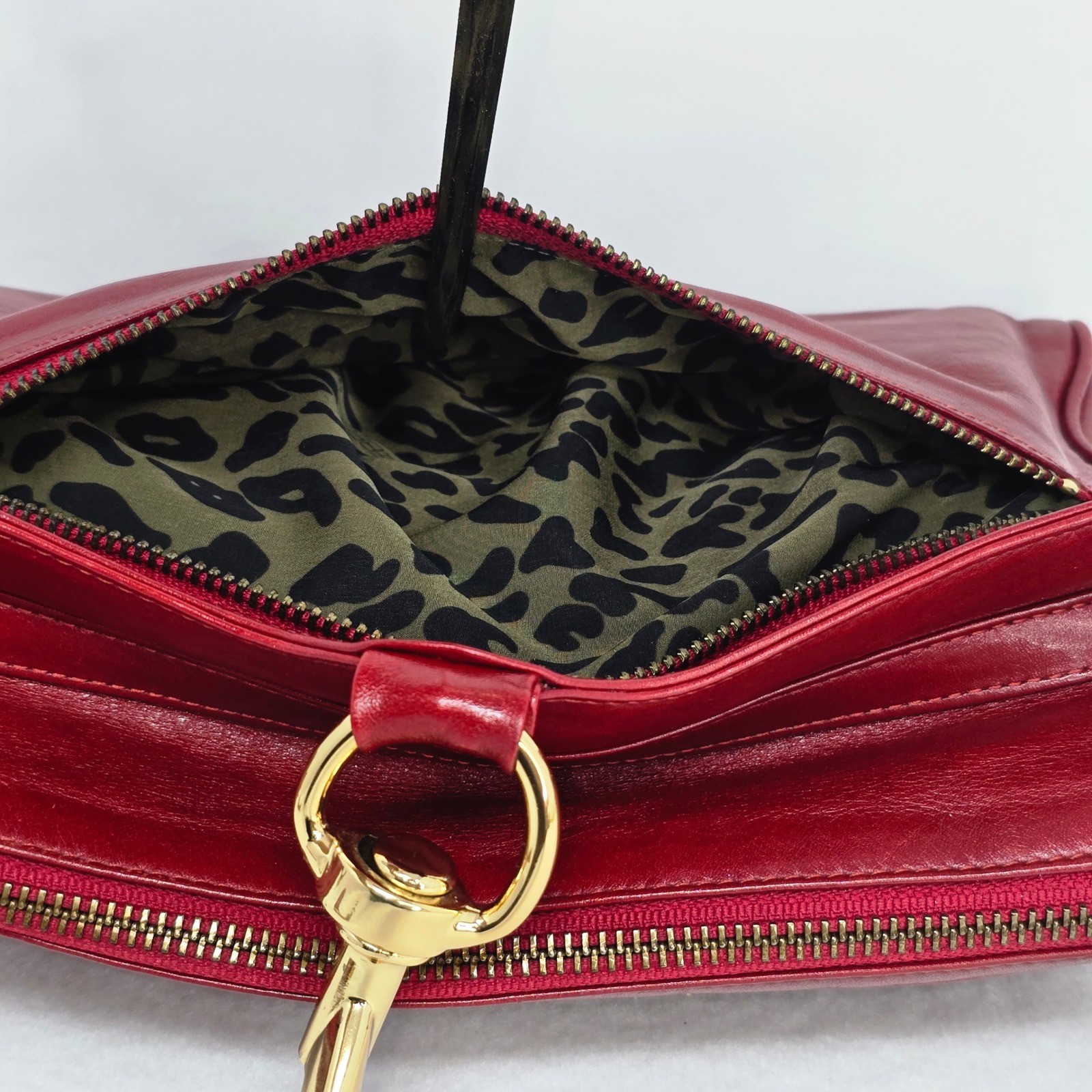 Rebecca Minkoff MAC Crossbody Red Leather Convertible Bag Purse Handbag Chain