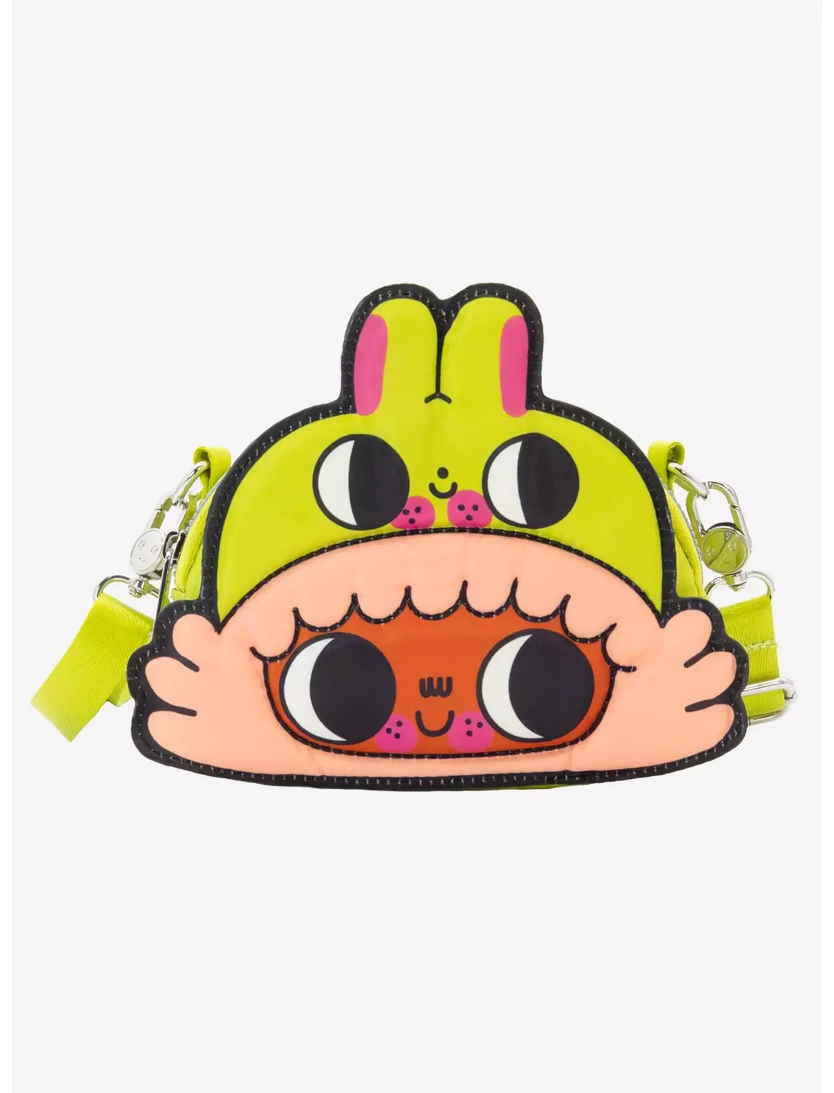 Whatever! Makes You Happy x Burger Babie Mini Crossbody Bag 6″ W x 4 1/2″ H x 2″