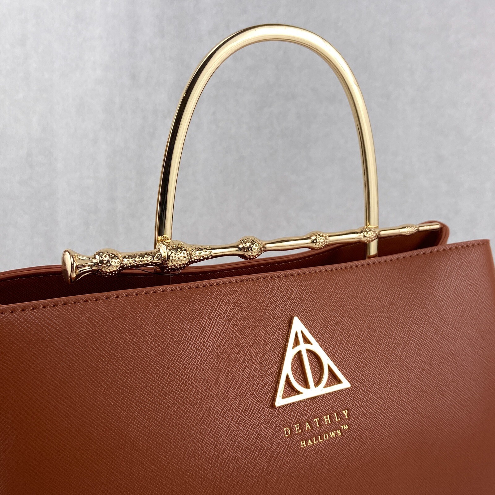 Loungefly Harry Potter Elder Wand Crossbody Purse Brown Handbag Deathly Hallows