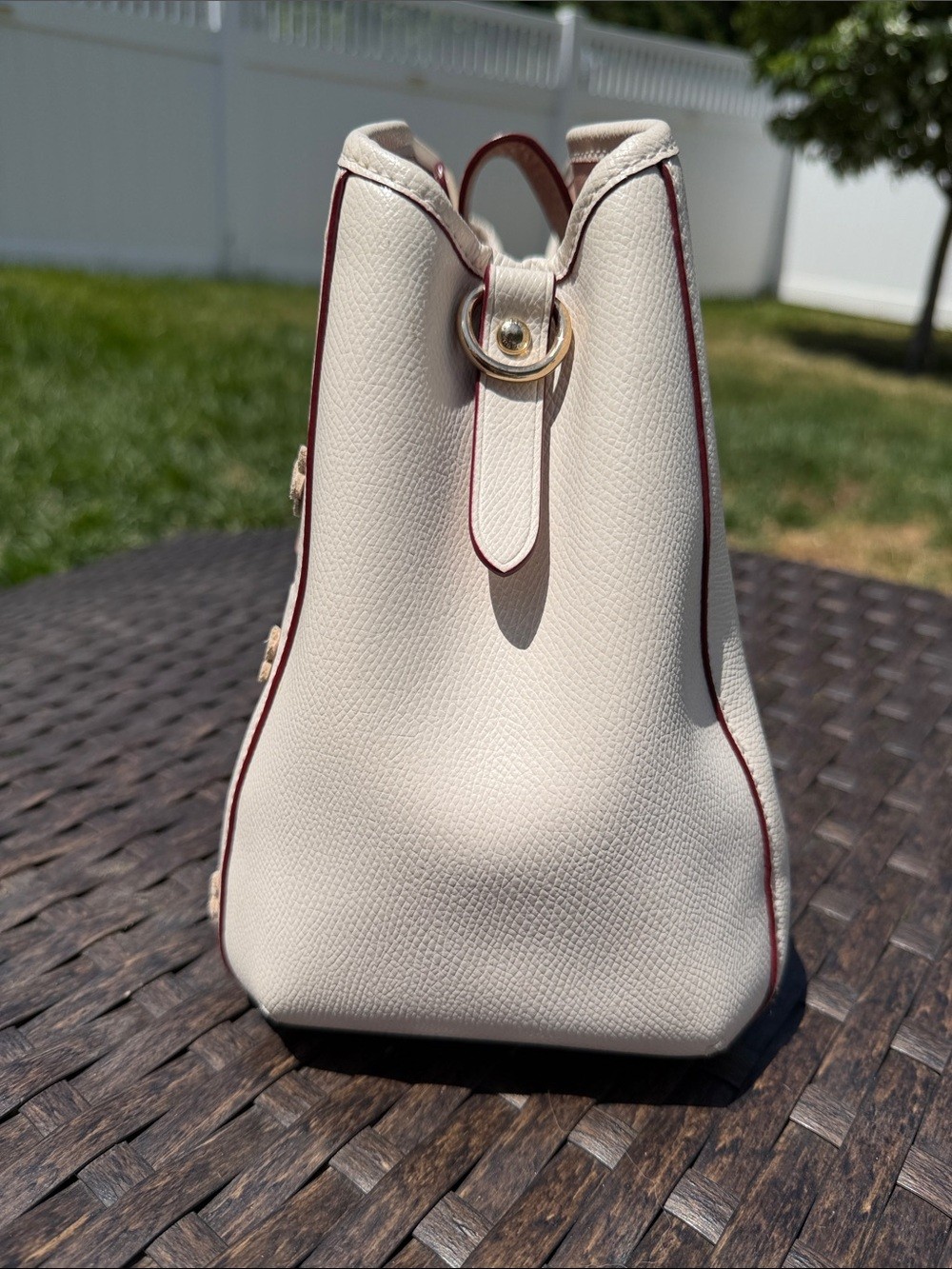 Coach Small Margot Carryall Bag in Floral Appliqué Leather