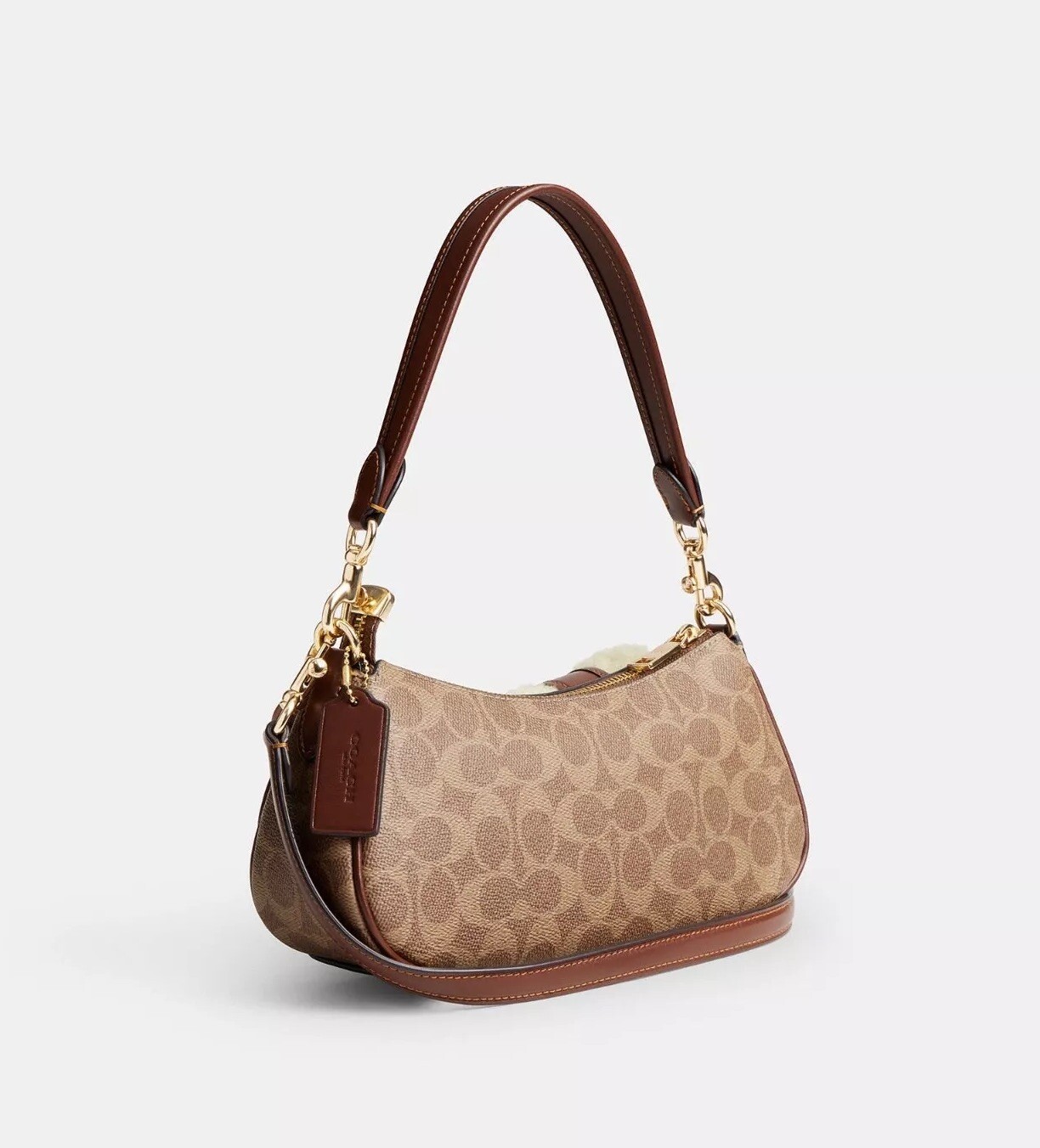 Coach CY658 Ashton Baguette Bag In Signature Canvas NWT
