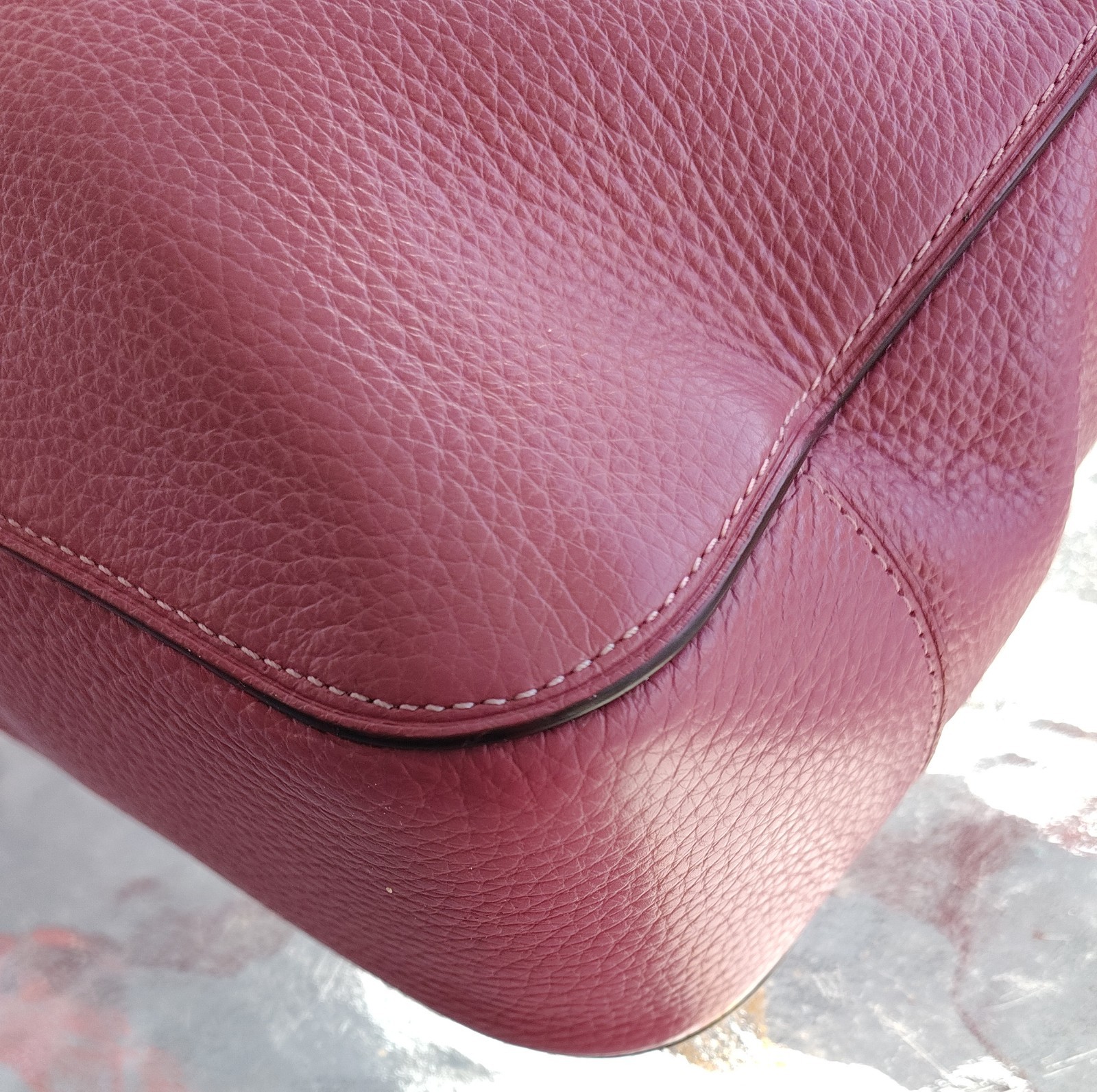 Coach F72703 Jes Horse & Carriage Logo Embossed Pink Leather Crossbody