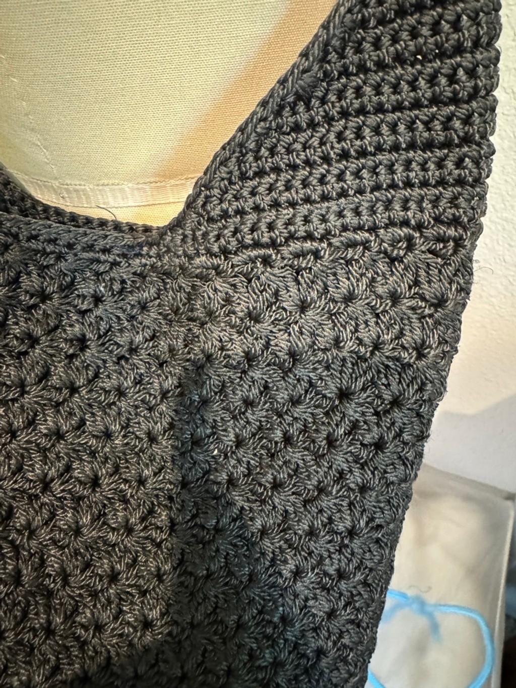 Women’s Unbranded Black Crocheted Shoulder Bag One Size