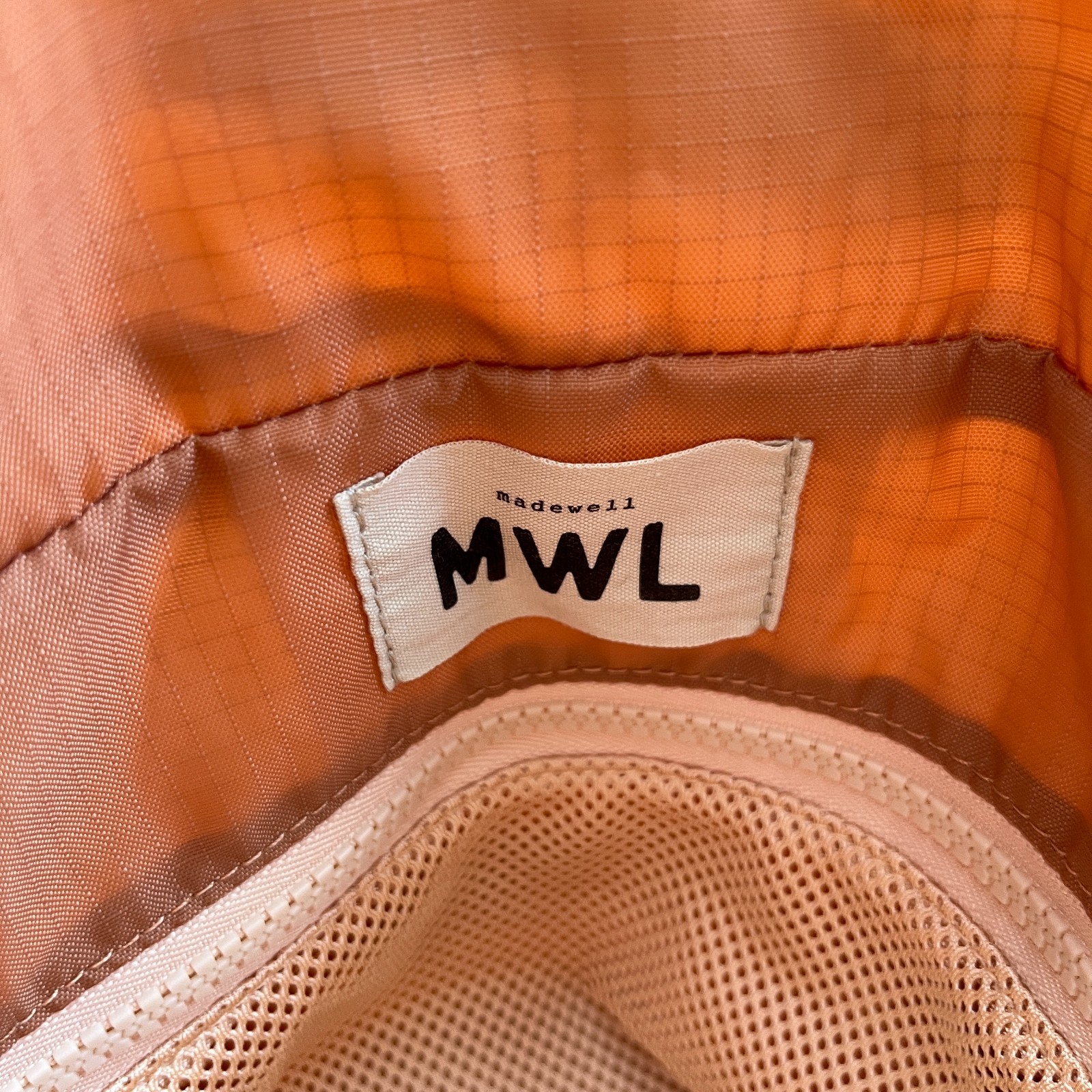 Madewell The MWL (Re)sourced Duffle Bag Tote Pink Beige Ripstop Nylon Workout