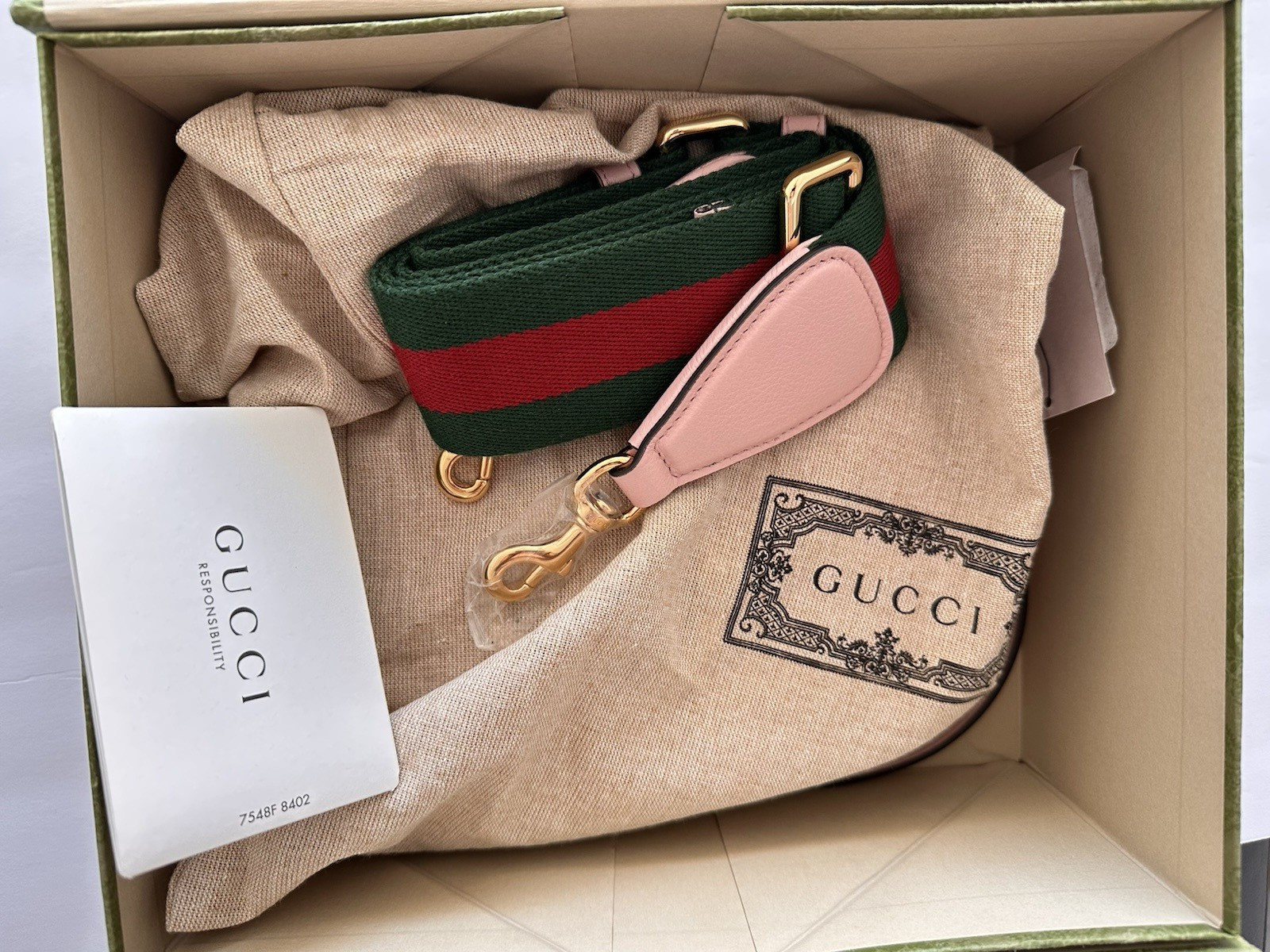 $3,200 Gucci Blondie pink Leather Crossbody Bag Come W 2 straps 698643 Full Set