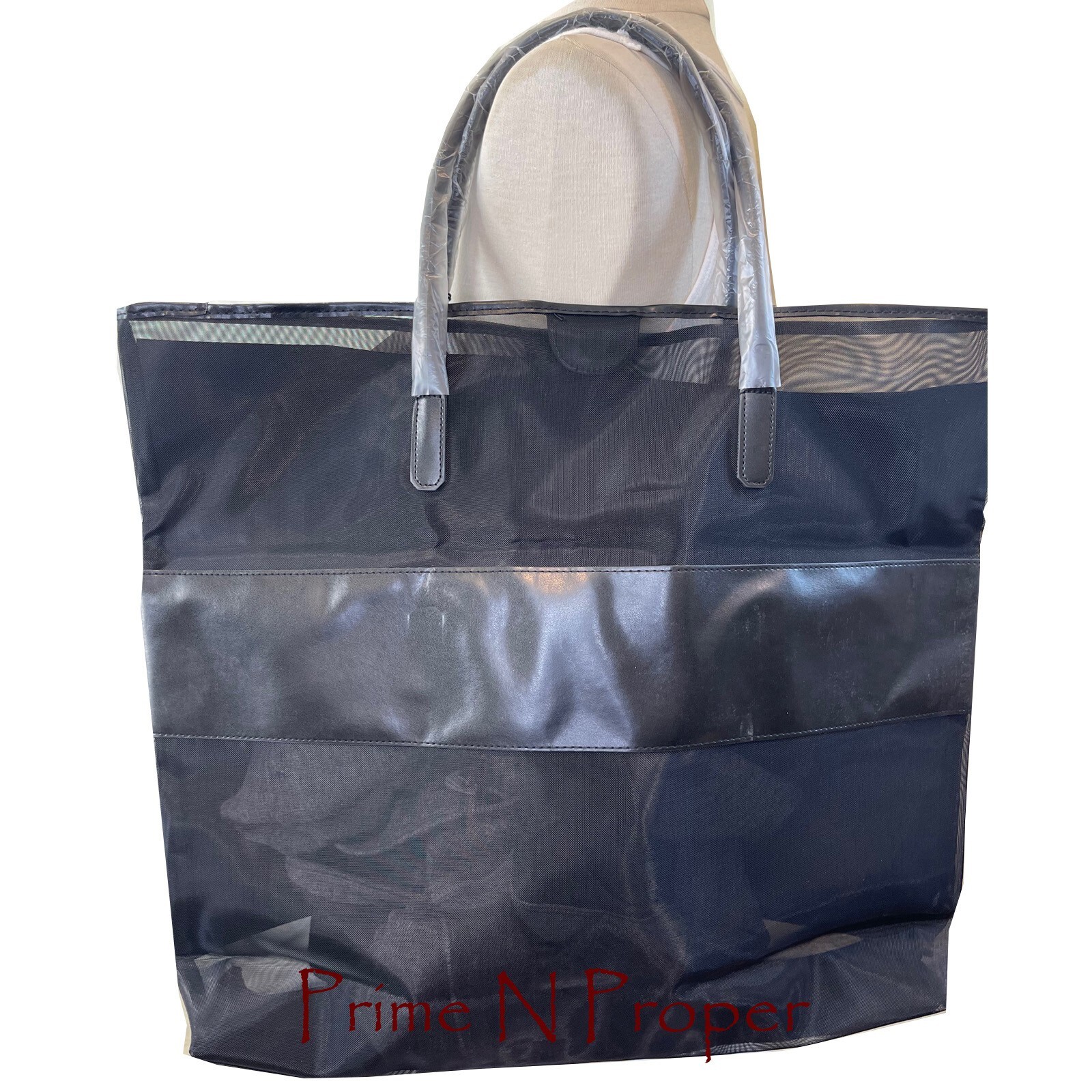 Burberry Fragrances Midium Size Black Mesh Tote Bag