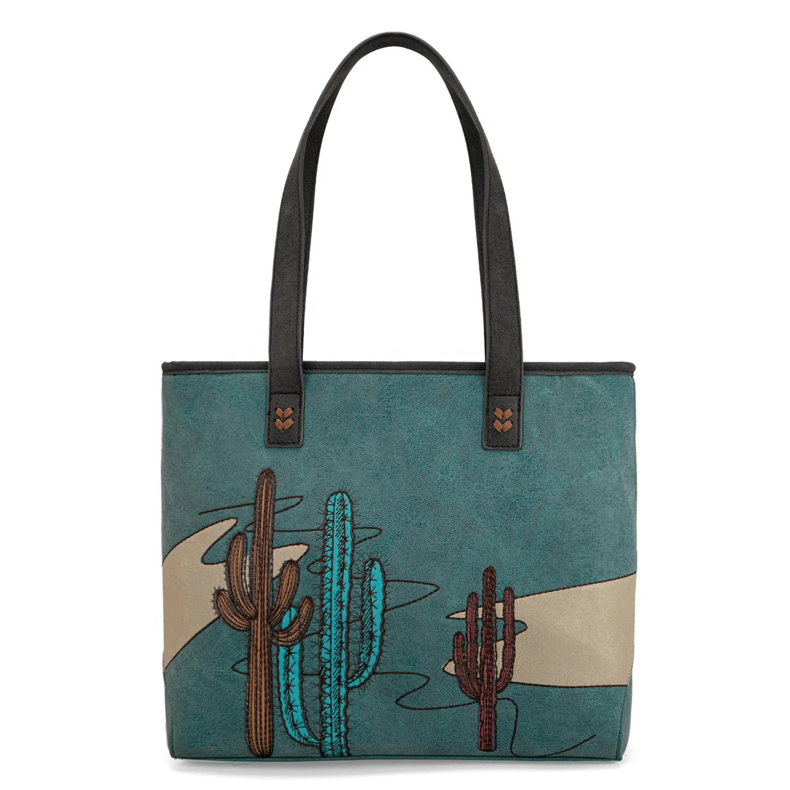 Montana West Turquoise Desert Cactus Embroidered Purse