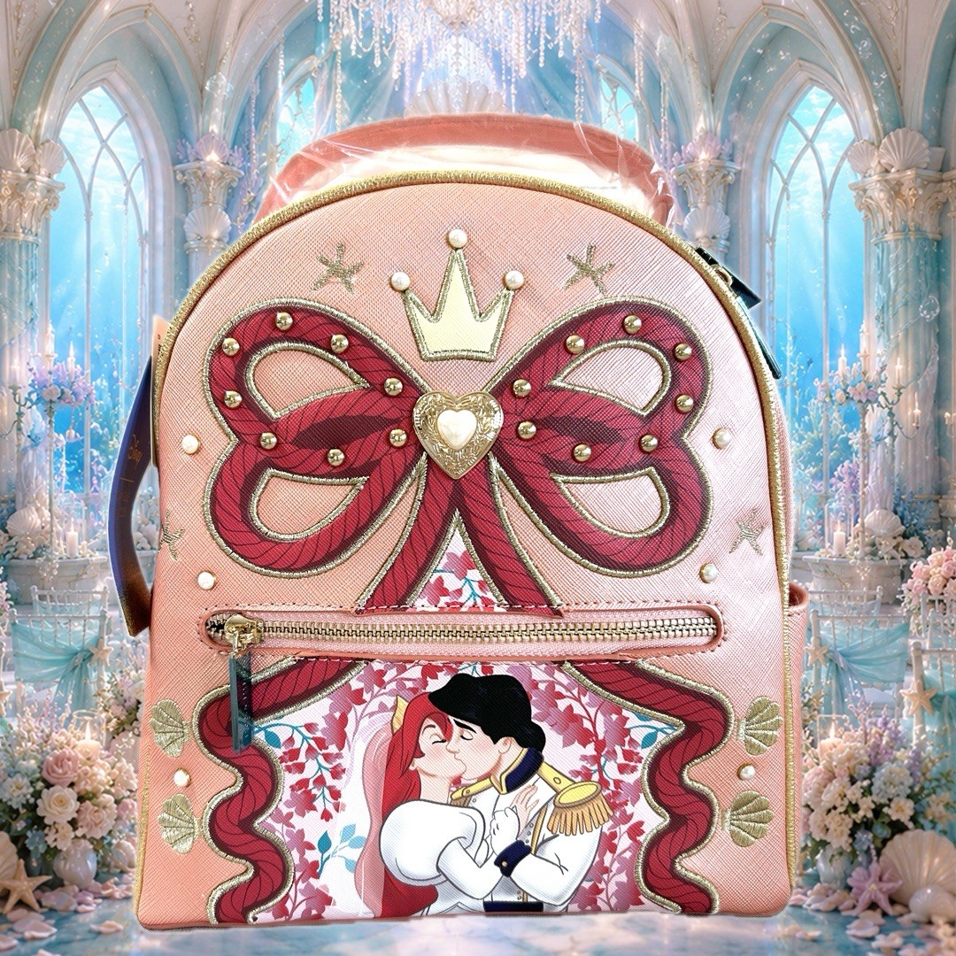 Danielle Nicole Disney Little Mermaid Ariel & Eric wedding Mini Backpack – NWT