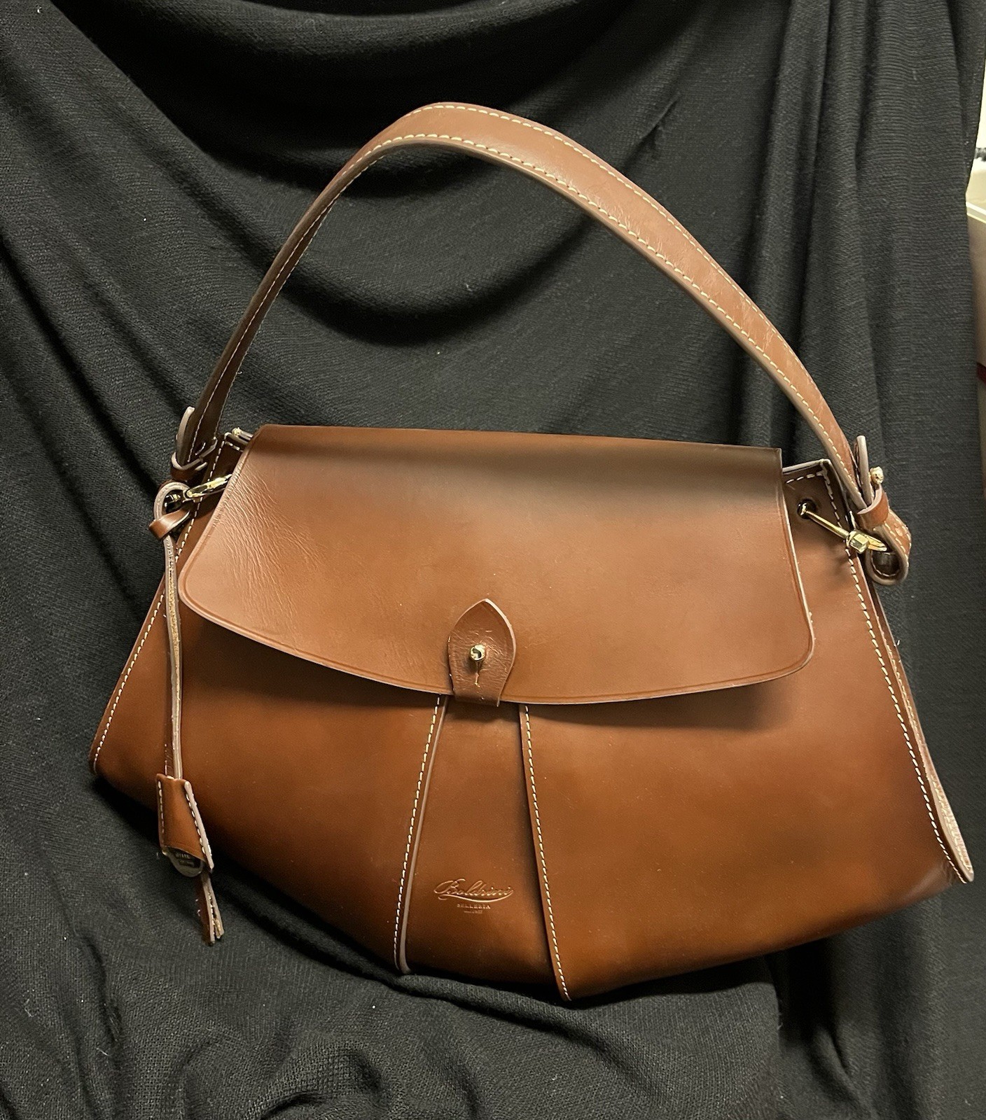Boldrini Selleria Handbag Tulip Style Shoulder Bag Satchel