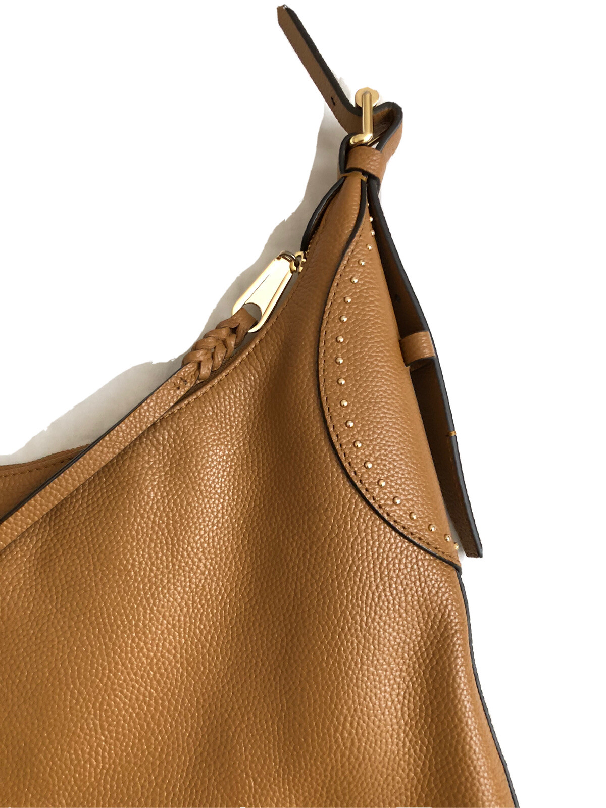 Rebecca Minkoff Pippa Studded Tan Hobo Leather Handbag Purse women’s career bag