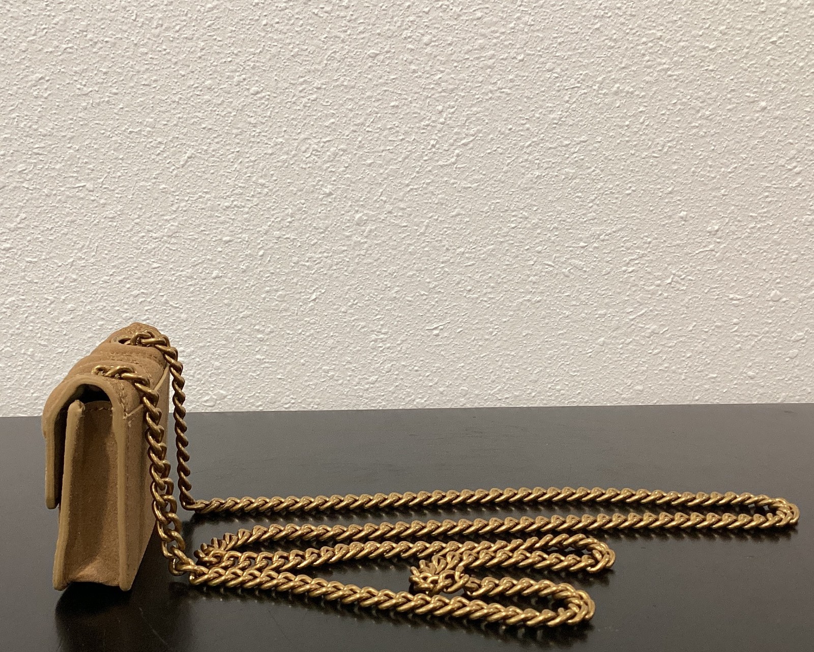 Kurt Geiger MICRO TINY Tan 4.25″ x 3″ x 1″ Woven Synthetic Crossbody New Boxed