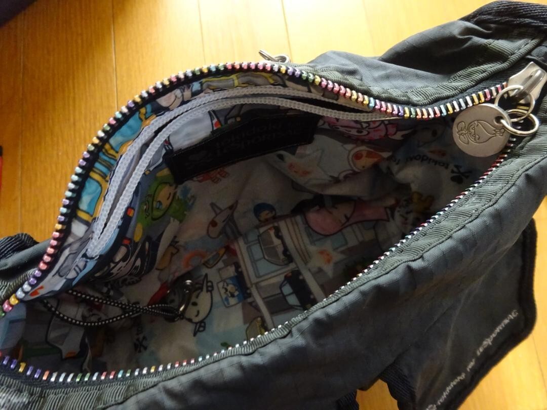 Tokidoki for LESPORTSAC Shoulder Bag Nylon Rainbow Zip W9.45in H22in D5.12in