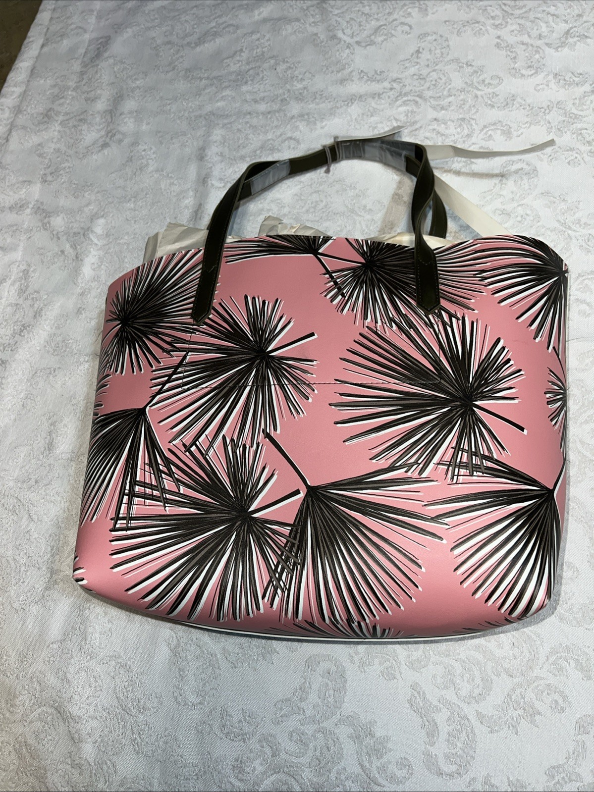 A New Day Open Top Tote Handbag – Pink Palm Print VT6049a Target, New with Tags