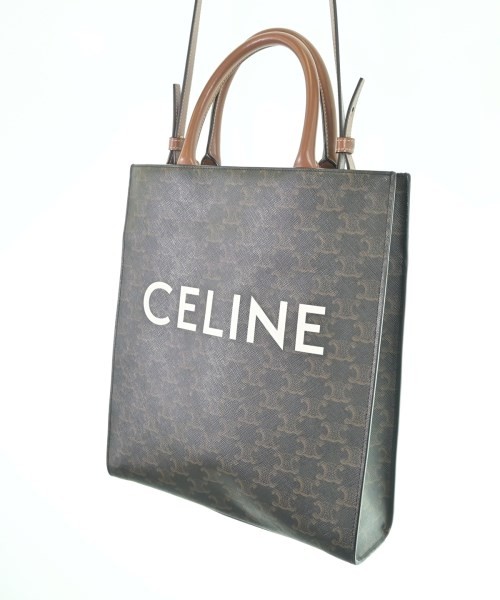 CELINE Tote Bags BrownxBlack S 2200688719012