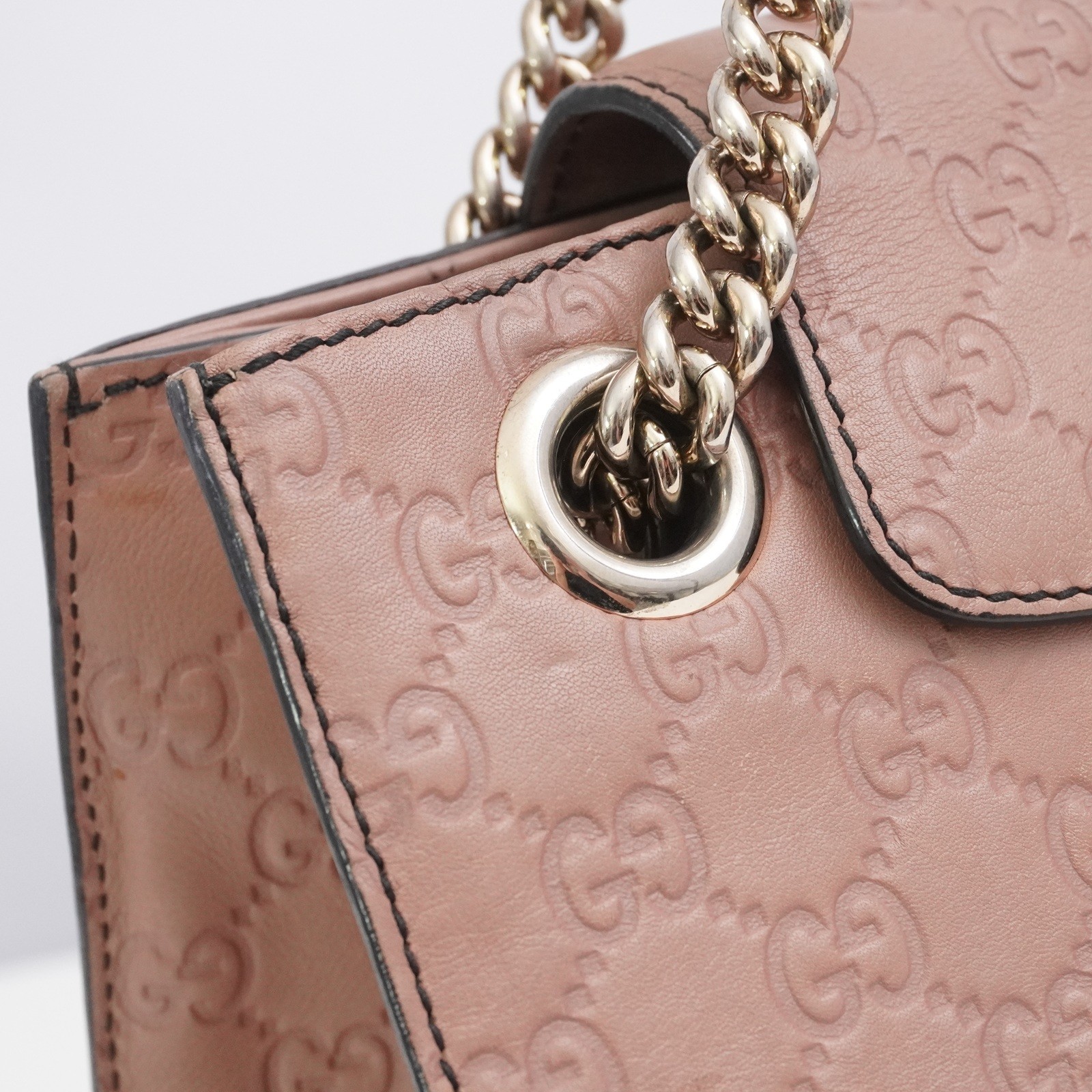 GUCCI Guccissima Horsebit Emily 295403 Chain Shoulder Bag 527066 Auth #53621A