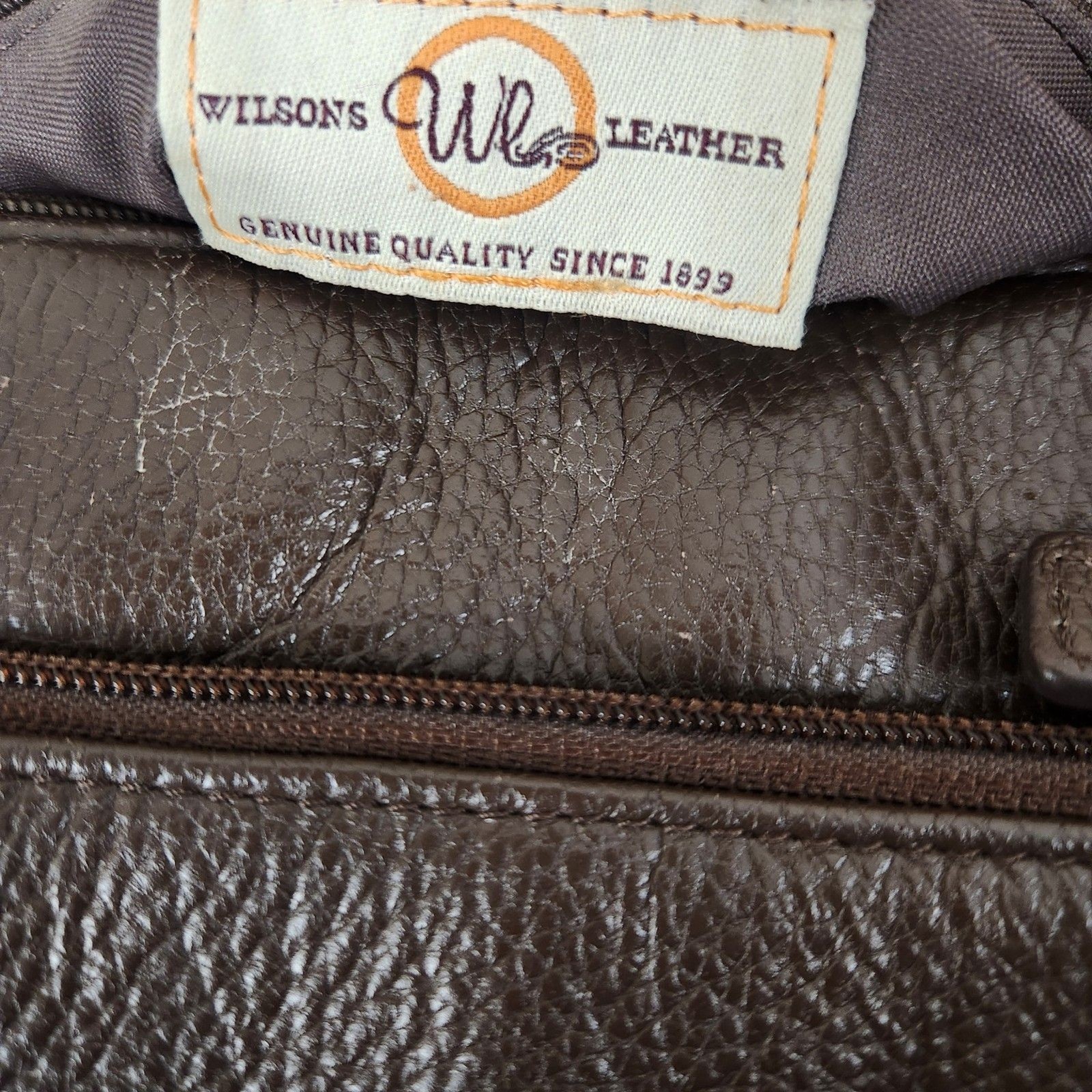 WILSONS Leather Brown Medium Single Strap Crossbody or Shoulder Purse- VGC