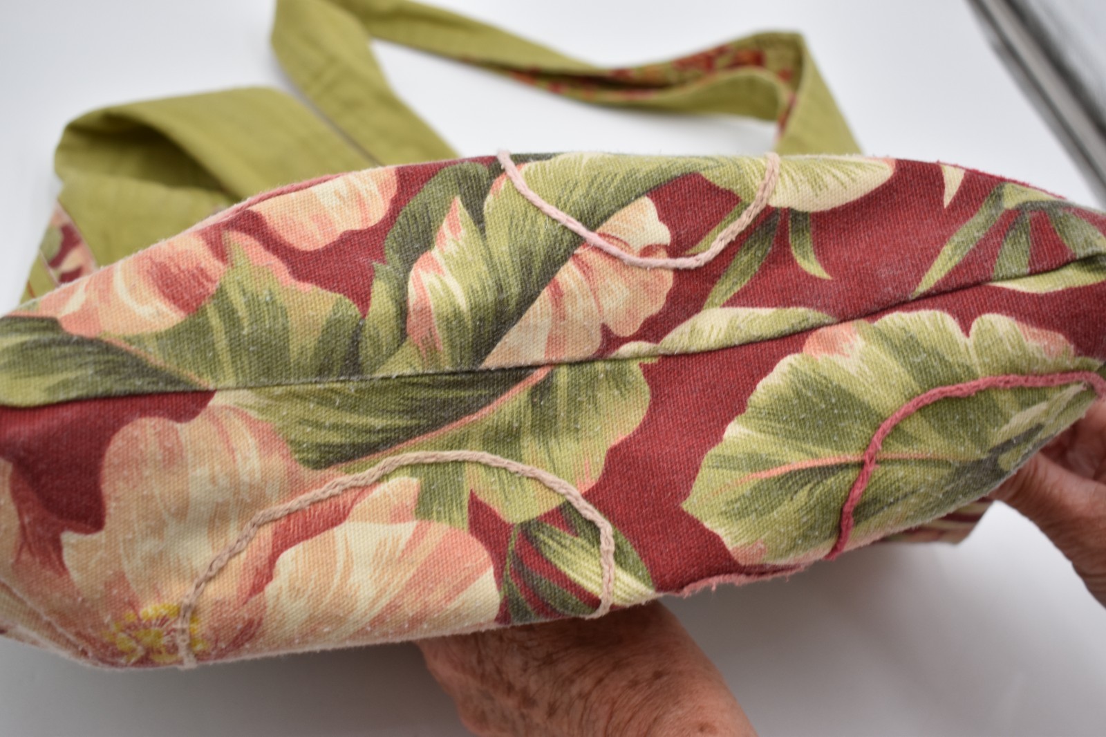 Artisan Made Boho Sling Bag Floral Embroider Hippie Shoulder Bag Tote Hibiscus