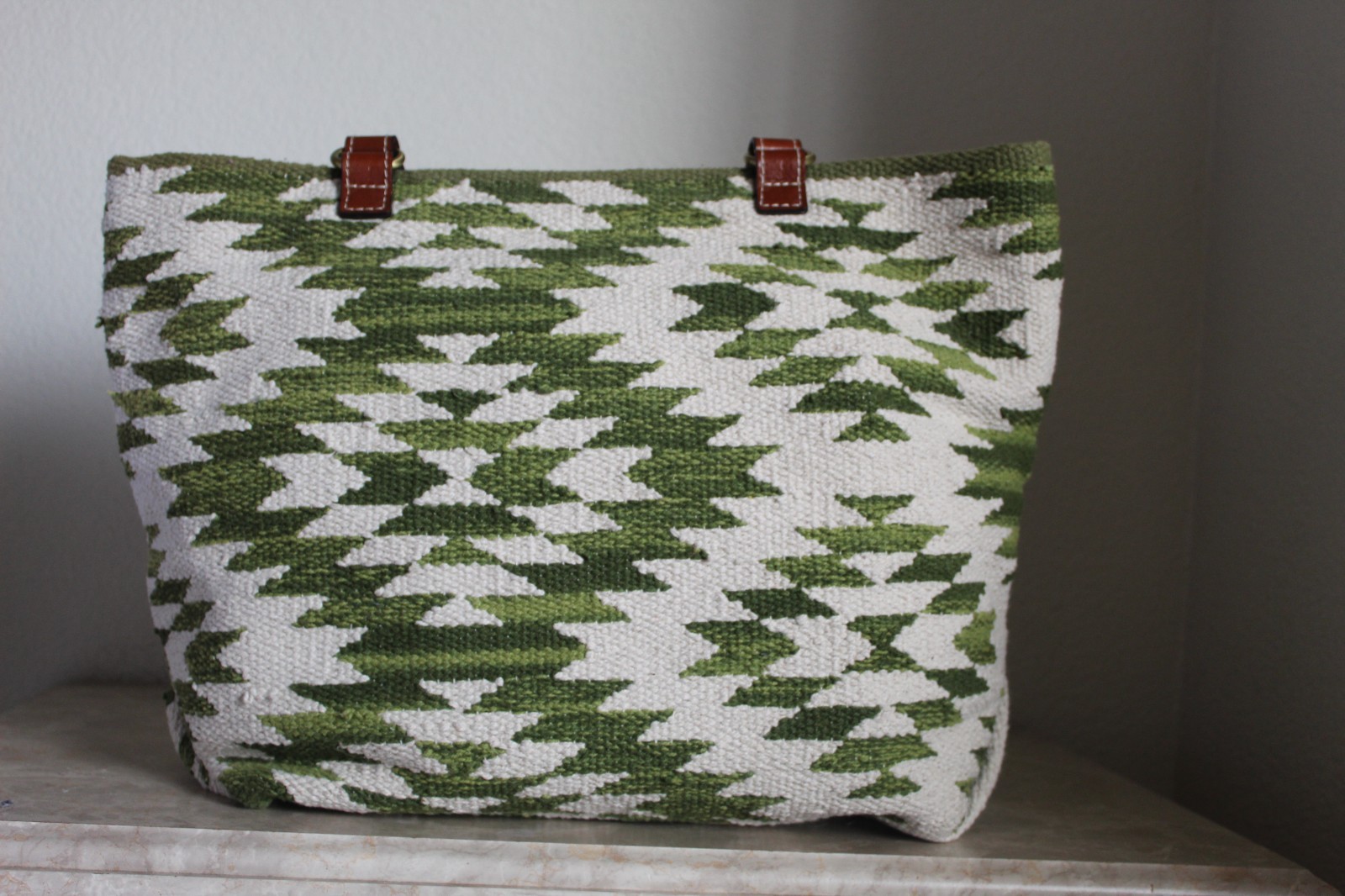 Patricia Nash Large Cotton Weave Chennai Tote – Green