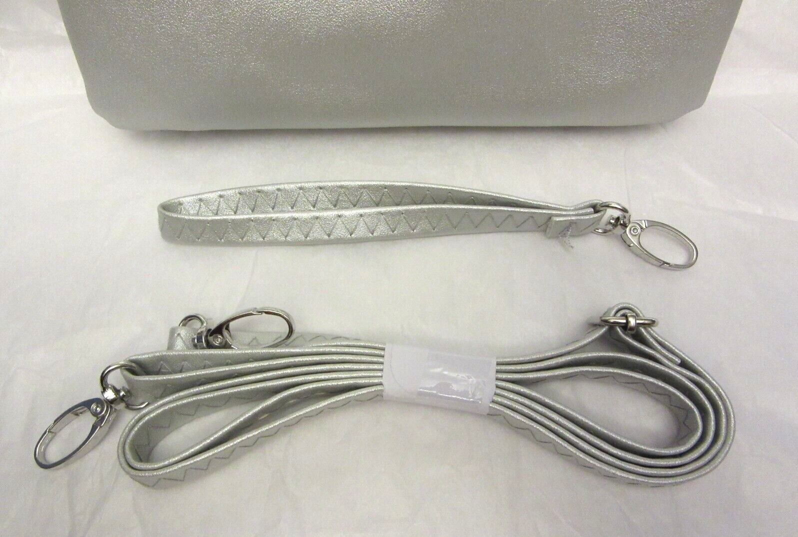 VTG Indigo Soul Purse Silver Clutch Crossbody 3 Pocket Credit Card Slots Unused