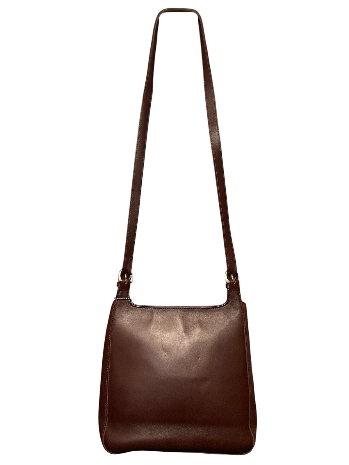 St John’s Bay Leather Brown Saddle Flap Over Shoulder Crossbody Bag