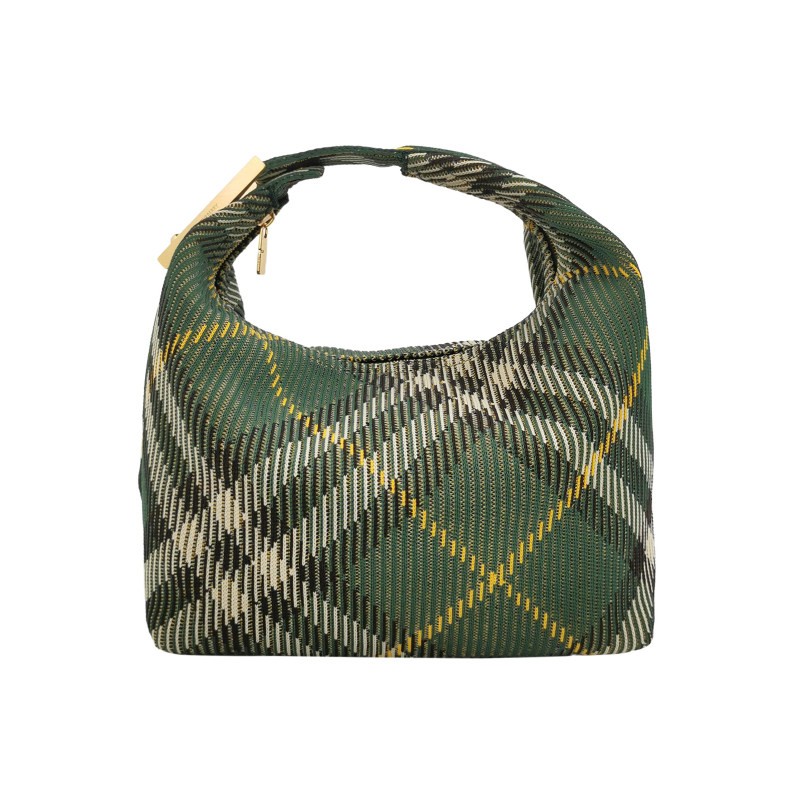 Burberry Peg Mini Green Multicolor Knitted Daily Hand Carry Bag Duty Paid
