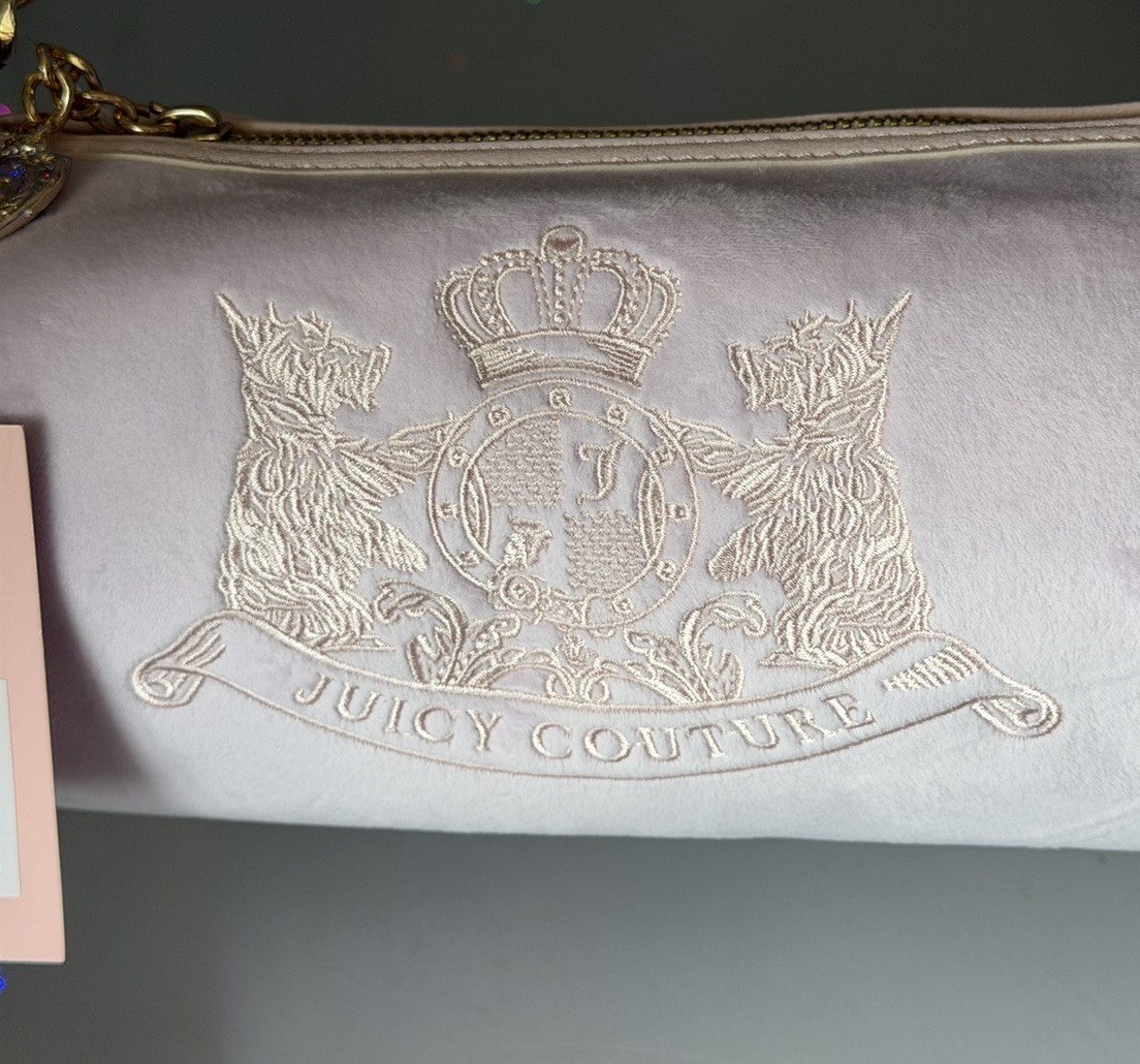 Juicy Couture Lilac Velour Barrel Bag Coin Pouch Y2K 2000s Choose Scottie Dogs