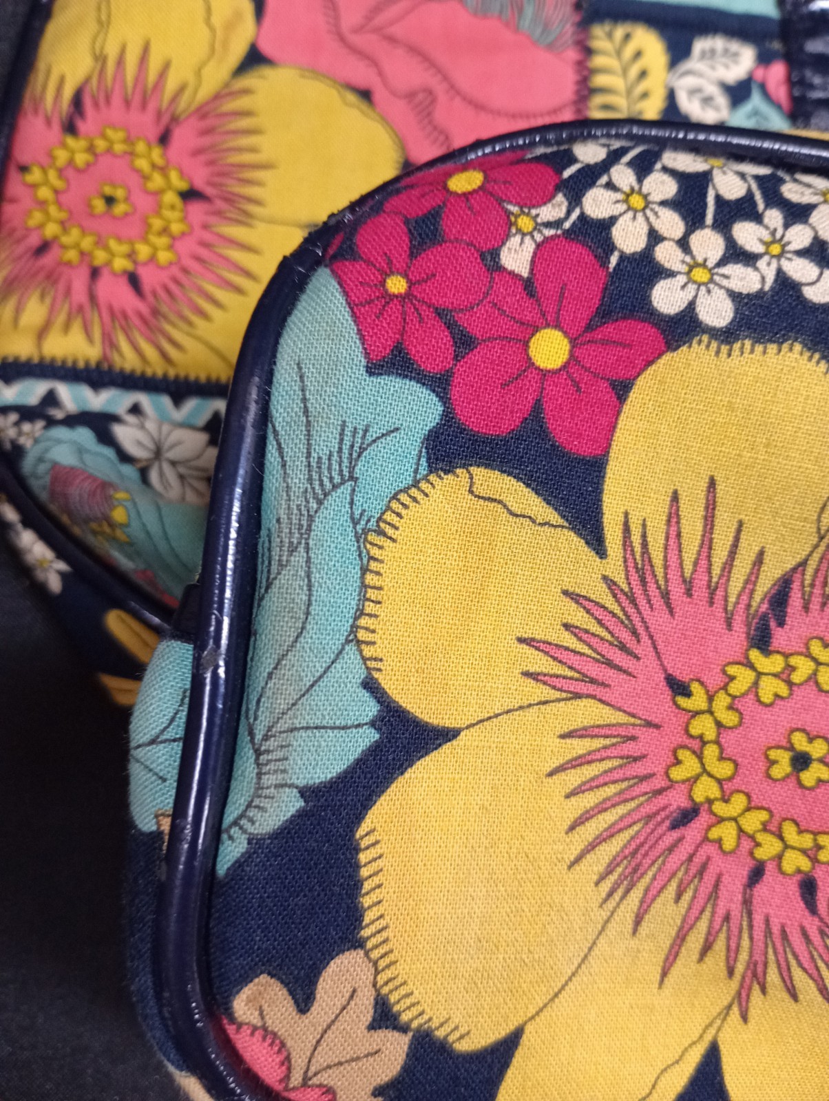 Vera Bradley Happy Snails Floral Large Tote Shoulder Bag