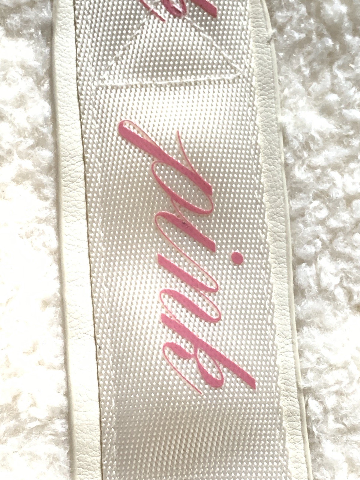 NWT Victoria’s Secret Pink White Fluffy Teddy Bear Zipper Shoulder Bag NEW Y2k