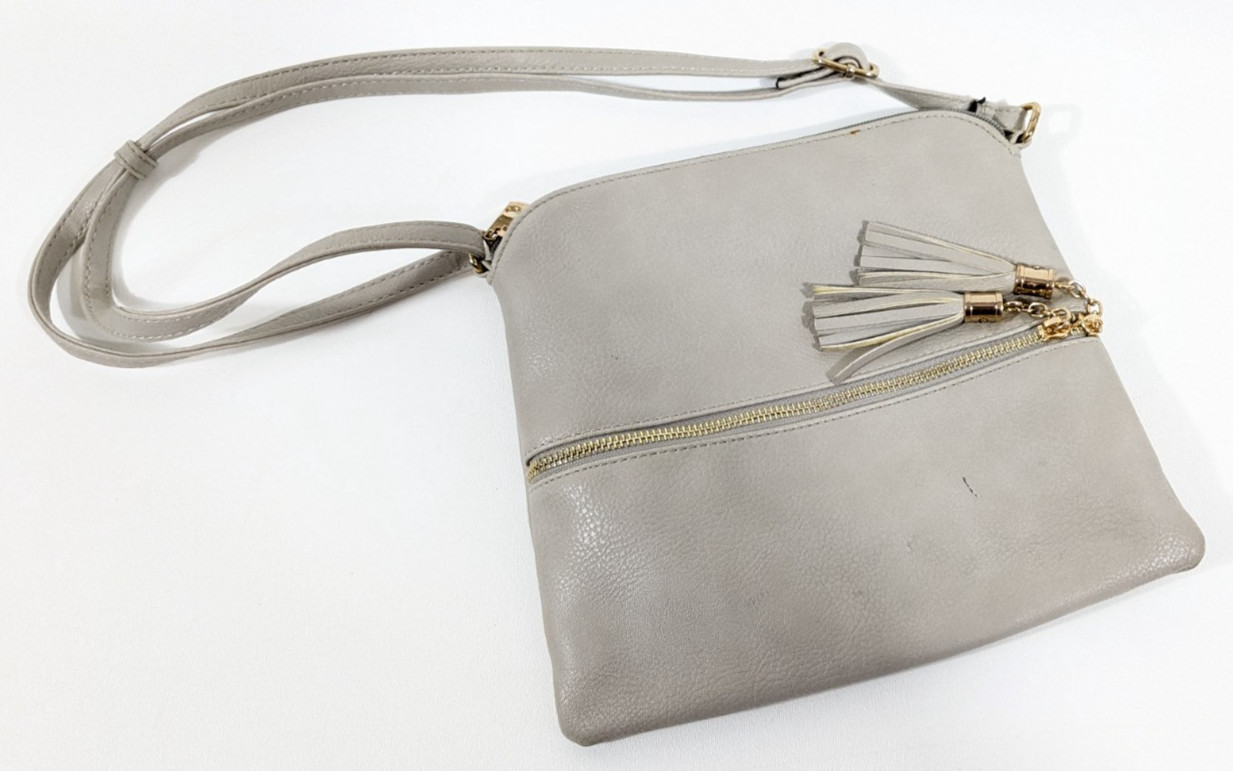 Deluxity Lightweight Medium Crossbody Bag with Tassel Purse Storage Sack