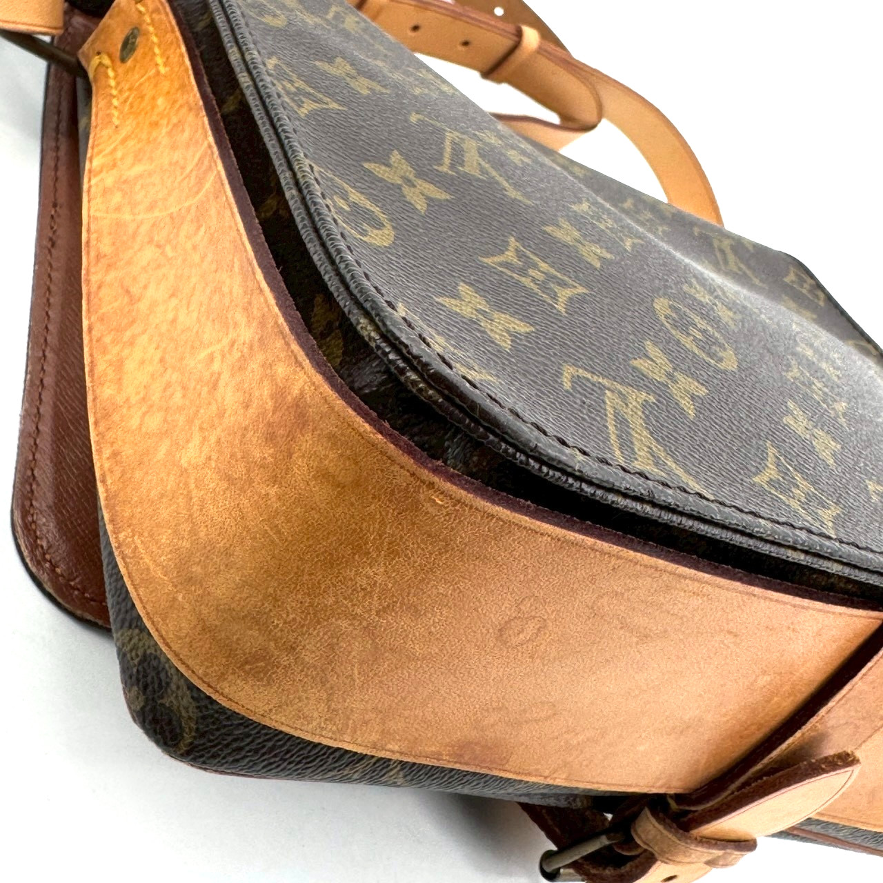 Louis Vuitton Monogram Cartouchiere Shoulder Bag Cross Body 882SL Authentic