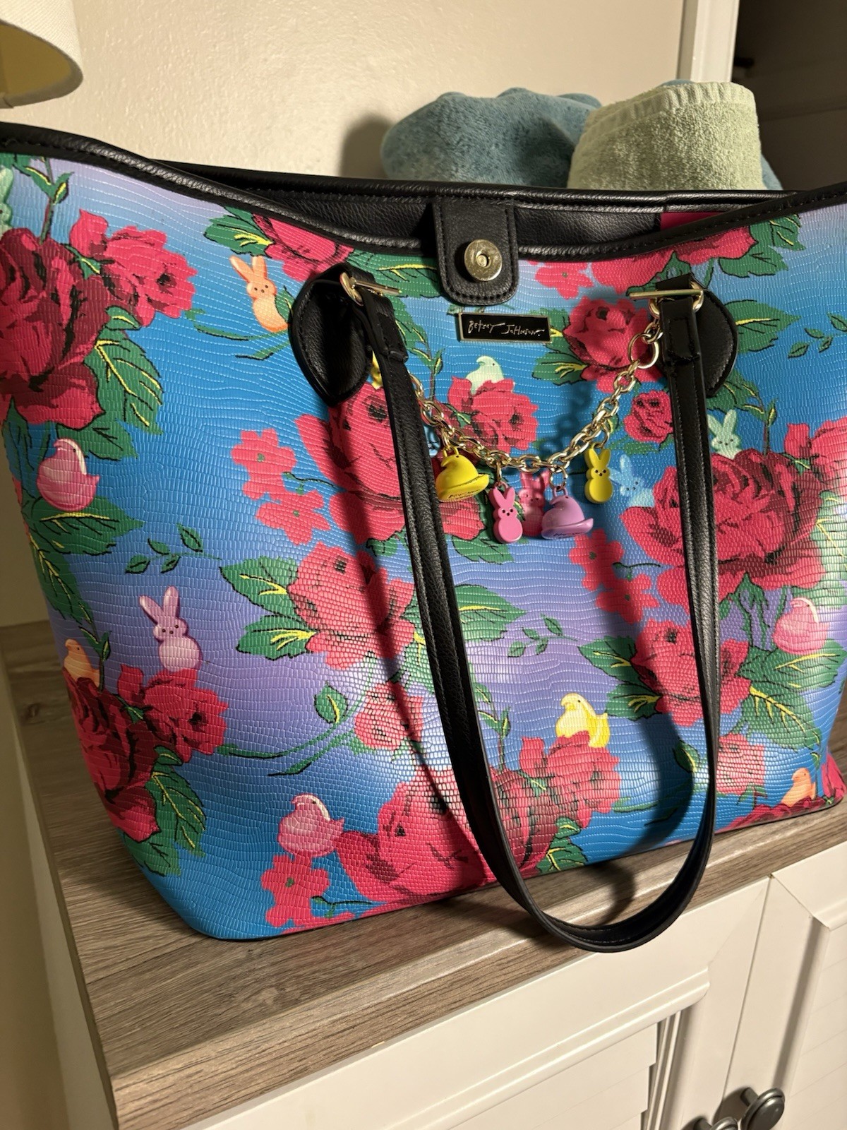 Limited Edition Peeps x Betsey Johnson Purse Tote Pink Bunny Easter Spring