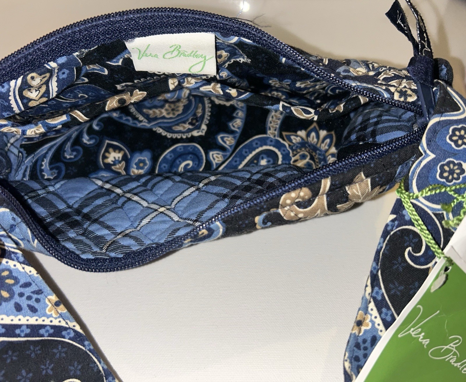 NWT vintage Vera Bradley Windsor Navy Small Shoulder Bag Retired Pattern