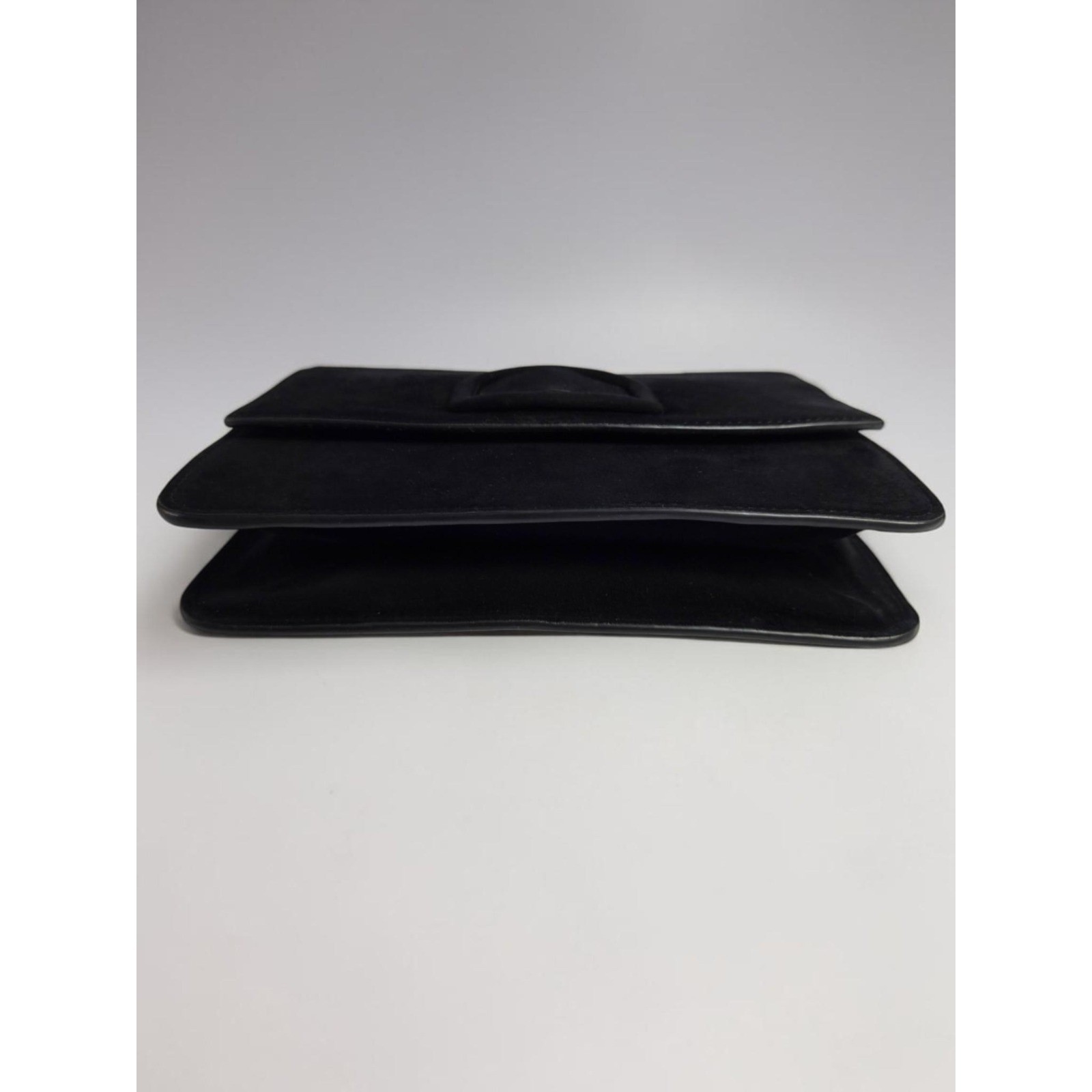 Hobbs London Black Suede Leather Convertible Clutch Shoulder Bag