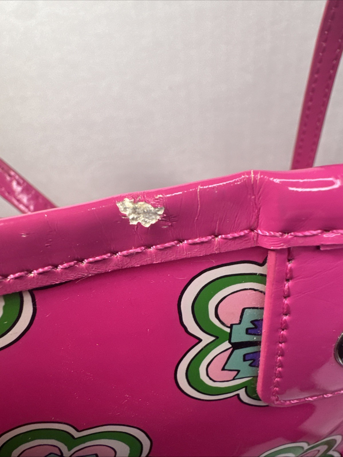 Vera Bradley Clear Pink Floral Tote Bag & Cosmetic Pouch Set Stadium Approved