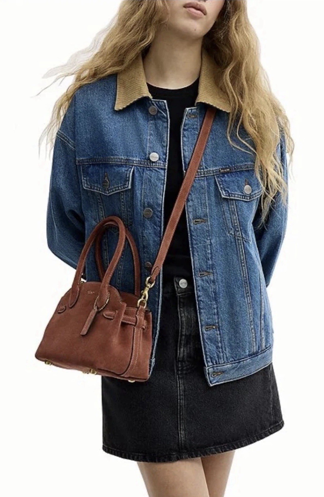 Coach Suede Soft Empire 21 Handle Satchel Bag