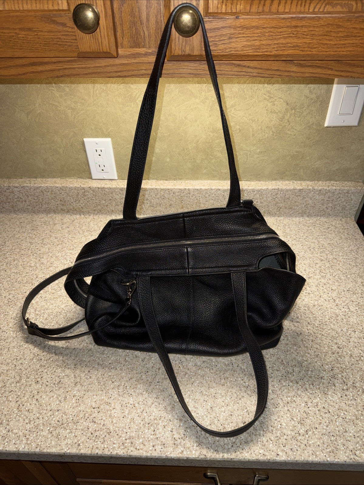 Celine Dion Black Leather Tote Shoulder Bag – Nordstrom, Original Tag, $468